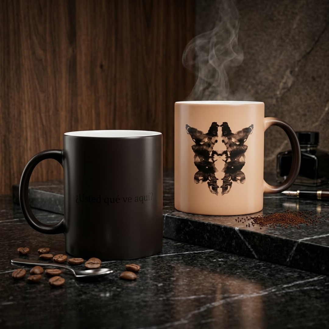 Fotografía de Taza Mágica Diseño de Rorschach