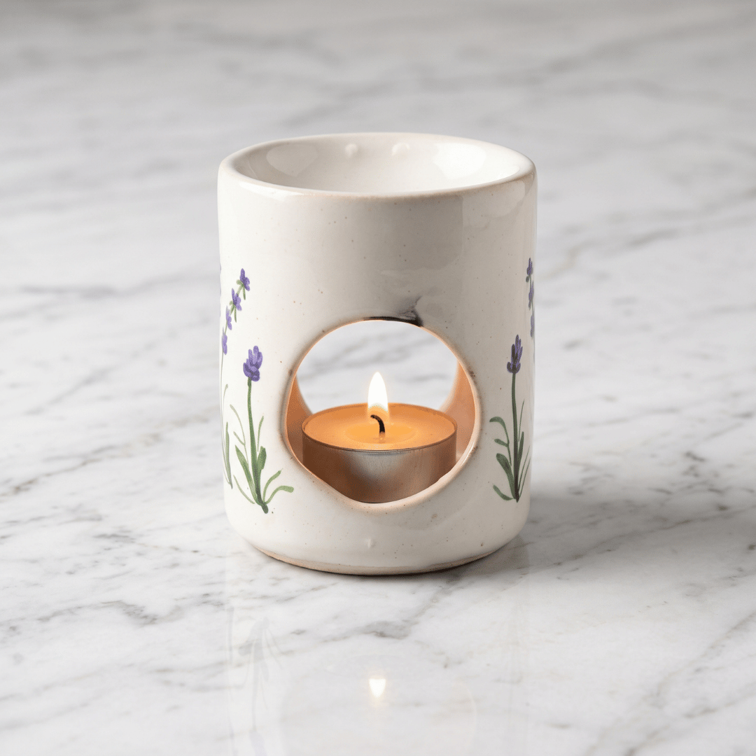 Portavelas con Diseño de Lavanda